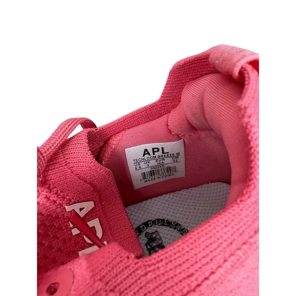 APL Womens Techloom Breeze Sneakers Size 5.5 Fire Coral Pink Running Shoes